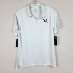 Nike Women's Standard Fit DRI-FIT Green Short Sleeves Golf Polo T-Shirt Size L